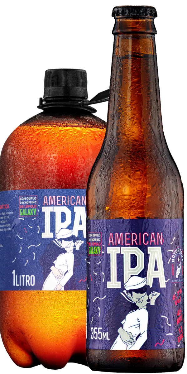 A Cerveja American IPA Galaxy Notorious é uma explosão aromática que celebra o melhor do estilo americano. Com um poderoso perfil cítrico e frutado, resulta da seleção de lúpulos aplicados em várias etapas de produção, finalizando com um duplo Dry Hop de Galaxy.