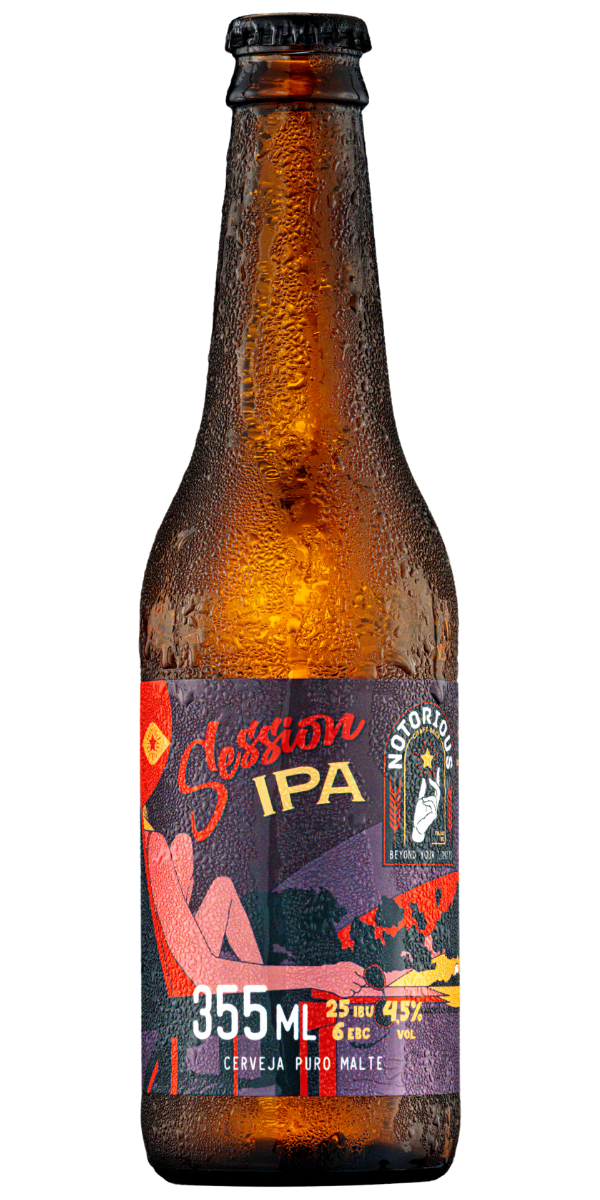 A Cerveja Session Ipa é Para quem busca sabor e refrescância na medida certa, a Session IPA Notorious é a escolha ideal. Com ABV 5.0% e IBU 25, traz um amargor médio, corpo leve e um aroma cítrico marcante que remete a deliciosas frutas tropicais.